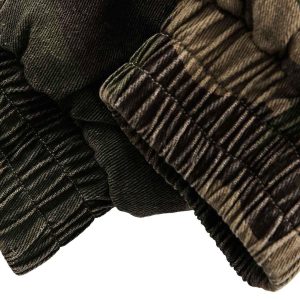 Concert Outfit Camouflage Fur Collar Hooded Quilted Jacket