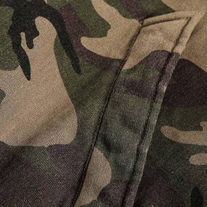 Concert Outfit Camouflage Fur Collar Hooded Quilted Jacket