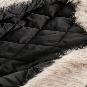 Concert Outfit Camouflage Fur Hooded Jacket