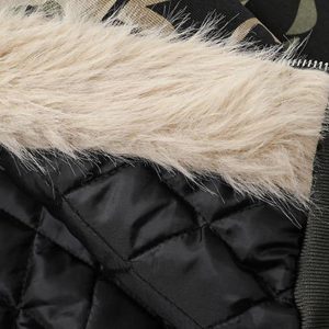 Concert Outfit Camouflage Fur Zipper Hoodie