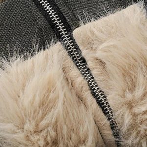 Concert Outfit Camouflage Fur Zipper Hoodie