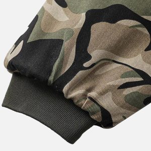 Concert Outfit Camouflage Fur Zipper Hoodie