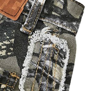 Concert Outfit Camouflage Leaf Straight Leg Pants