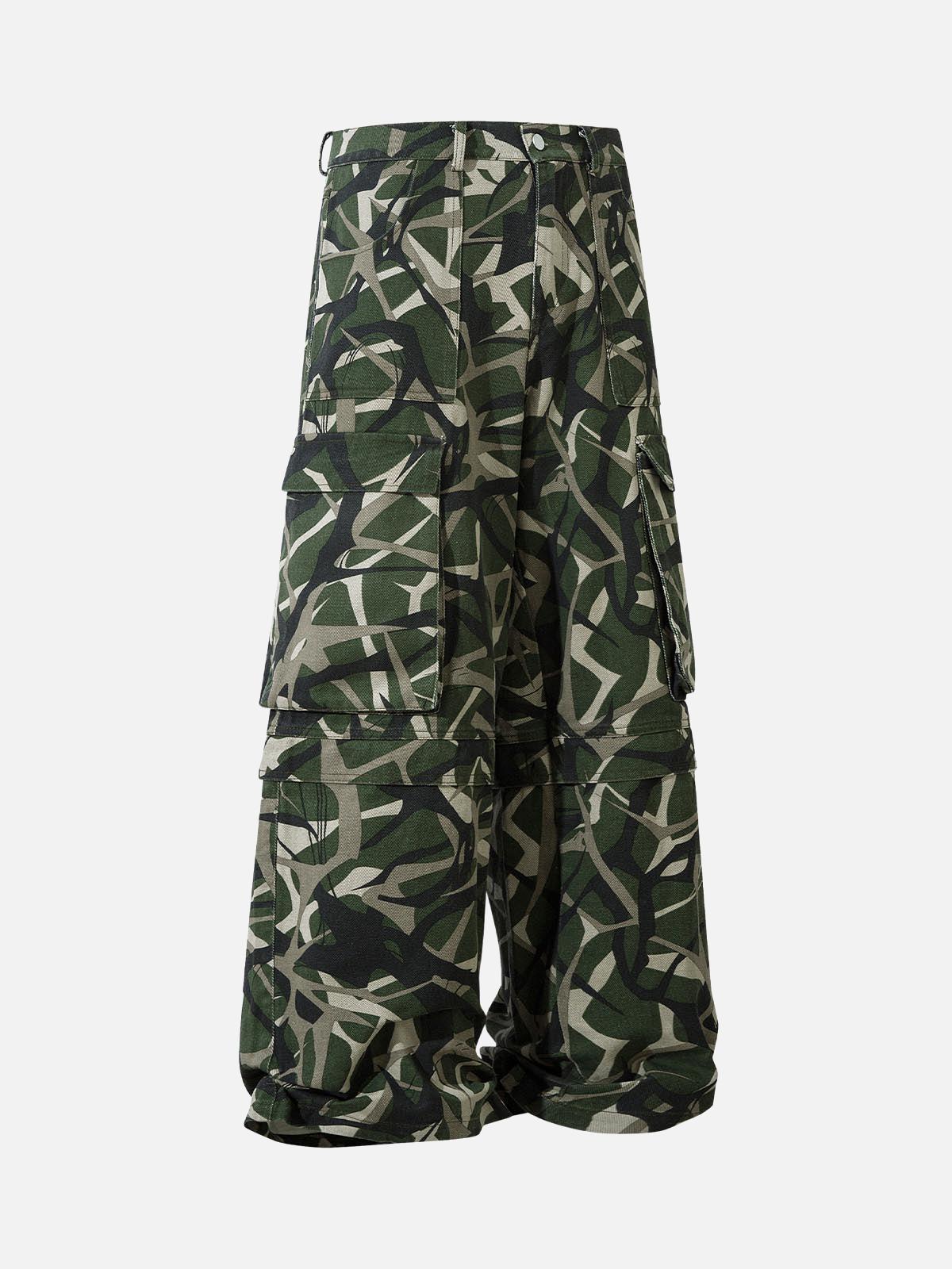 Concert Outfit Camouflage Multi-Pocket Cargo Pants Concert Outfit Camouflage Multi-Pocket Cargo Pants