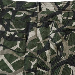 Concert Outfit Camouflage Multi-Pocket Cargo Pants