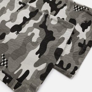 Concert Outfit Camouflage Multi Pocket Jeans