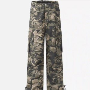 Concert Outfit Camouflage Multi-Pocket Work Pants