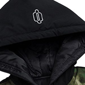 Concert Outfit Camouflage Patchwork Hooded Jacket