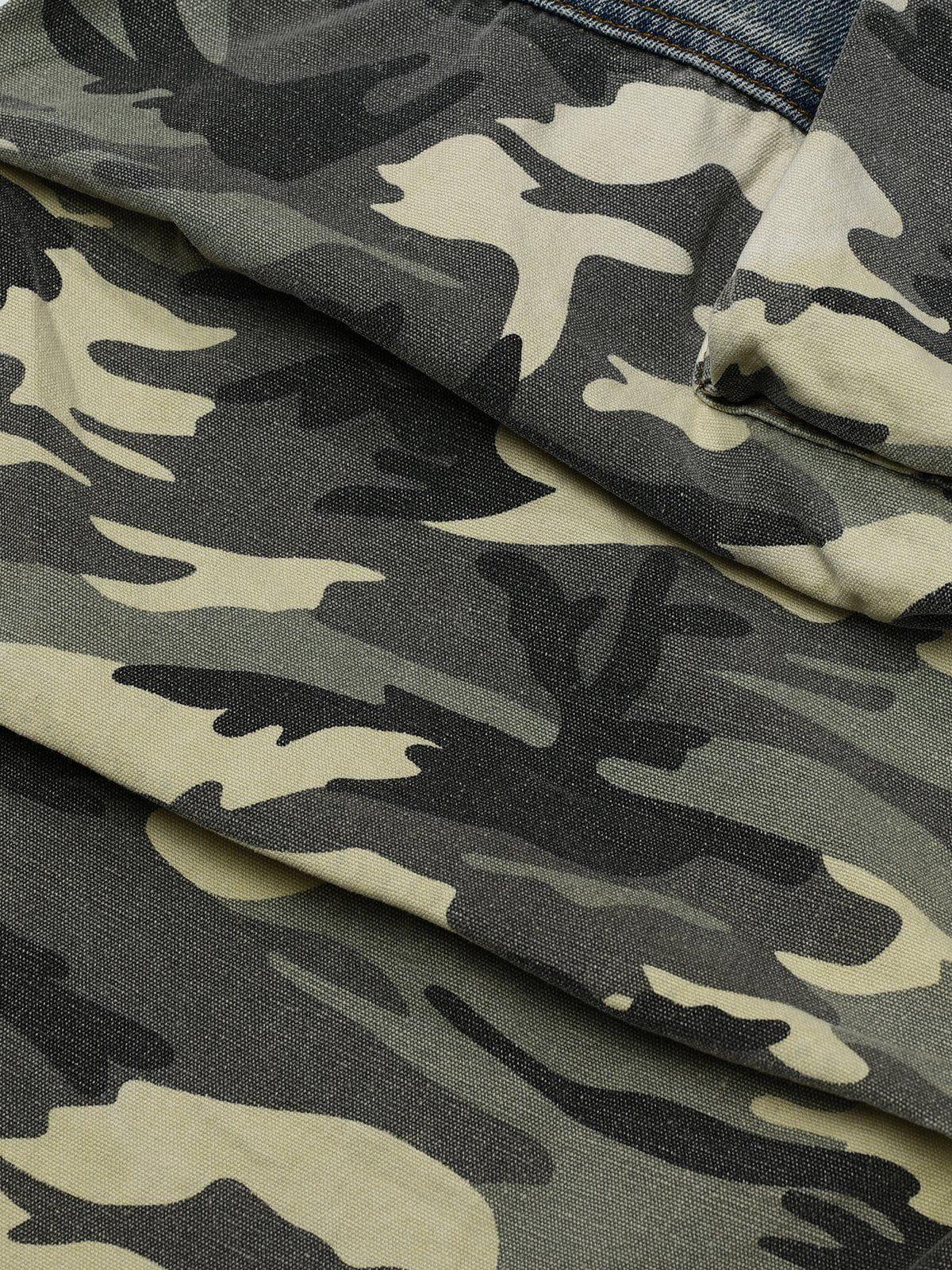 Concert Outfit Camouflage Patchwork Jeans Concert Outfit Camouflage Patchwork Jeans