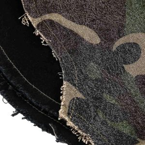 Concert Outfit Camouflage Patchwork Print Letter Short Sleeve Shirt