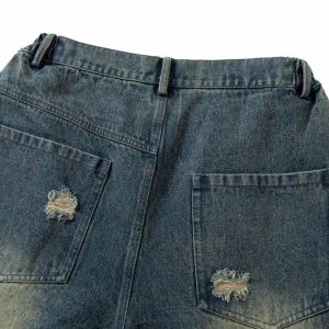 Concert Outfit Camouflage Patchwork Workwear Straight Jeans