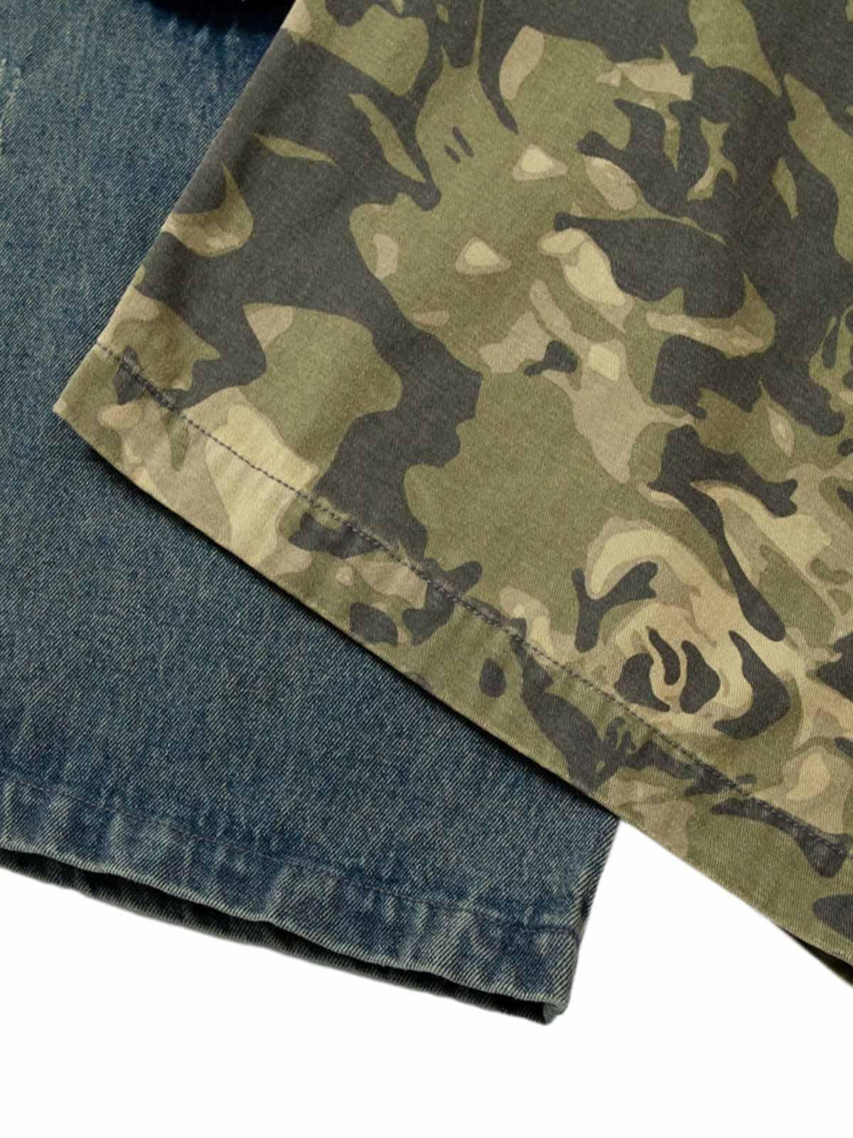 Concert Outfit Camouflage Patchwork Workwear Straight Jeans Concert Outfit Camouflage Patchwork Workwear Straight Jeans