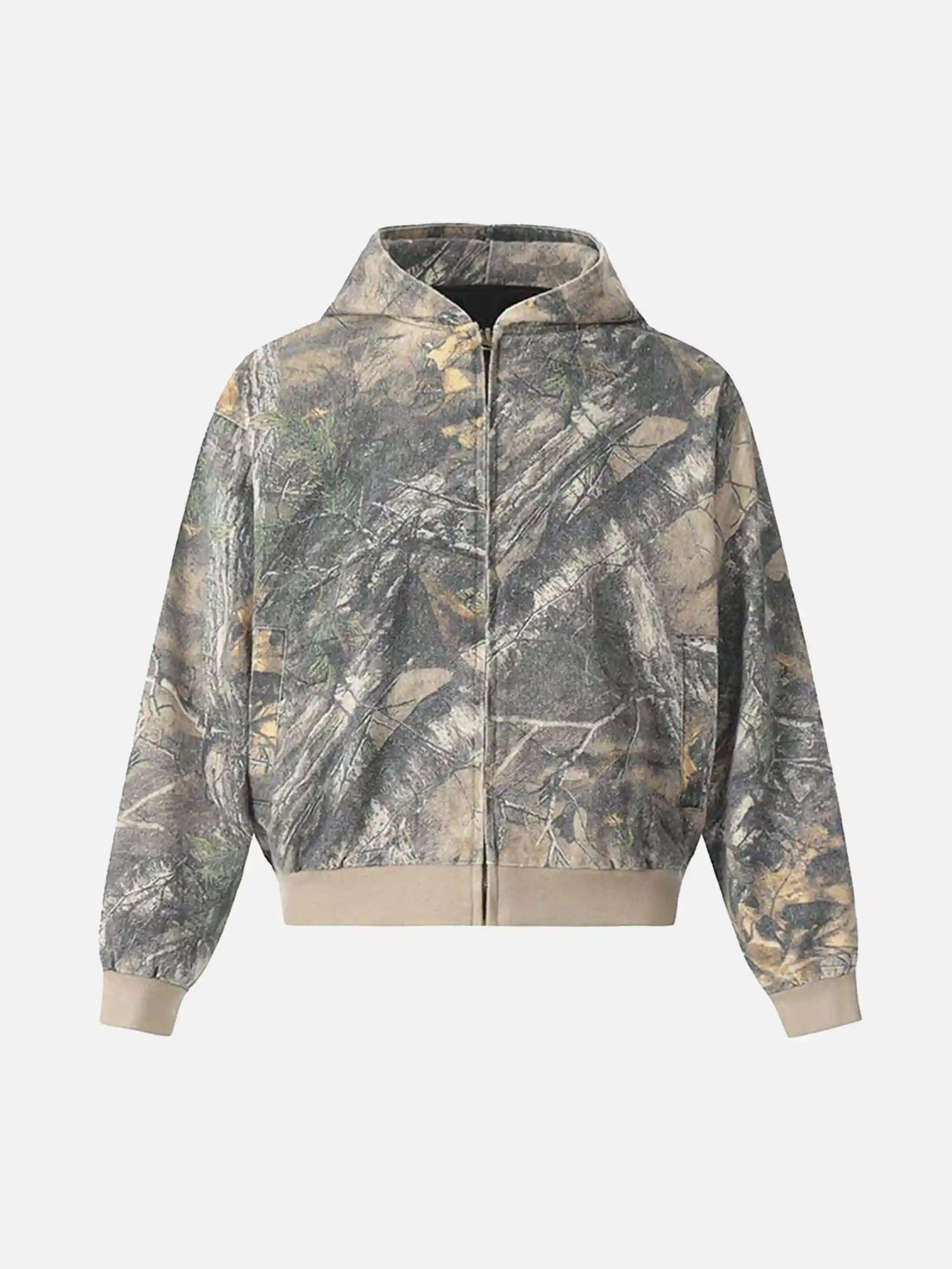 Concert Outfit Camouflage Print Zip-Up Hoodie Concert Outfit Camouflage Print Zip-Up Hoodie