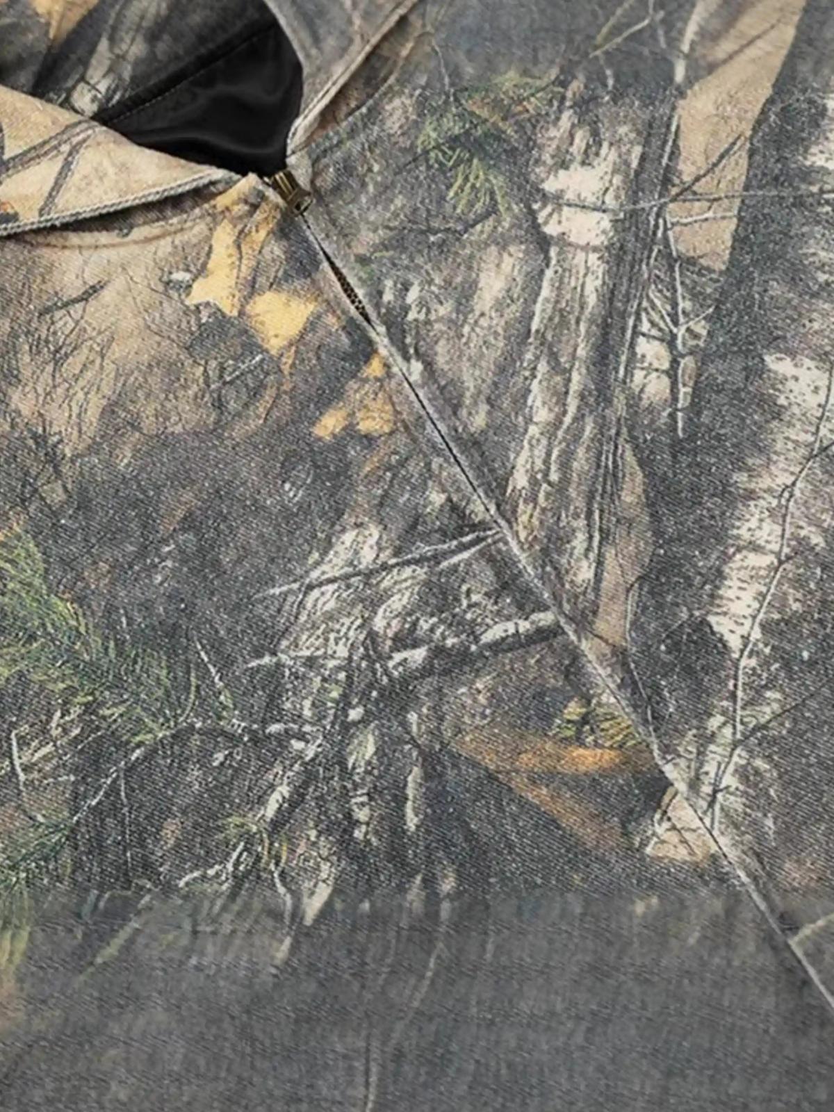 Concert Outfit Camouflage Print Zip-Up Hoodie Concert Outfit Camouflage Print Zip-Up Hoodie