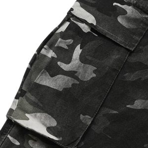 Concert Outfit Camouflage Retro Multi-Pocket Cargo Pants