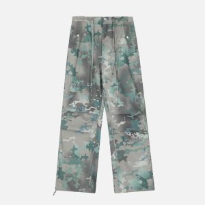 Concert Outfit Camouflage Tie-Dye Cargo Pants
