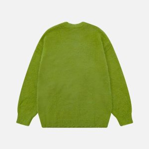 Concert Outfit Cartoon Cat Jacquard Sweater