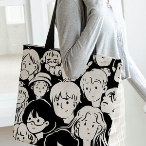 Concert Outfit Cartoon Character Print Bag