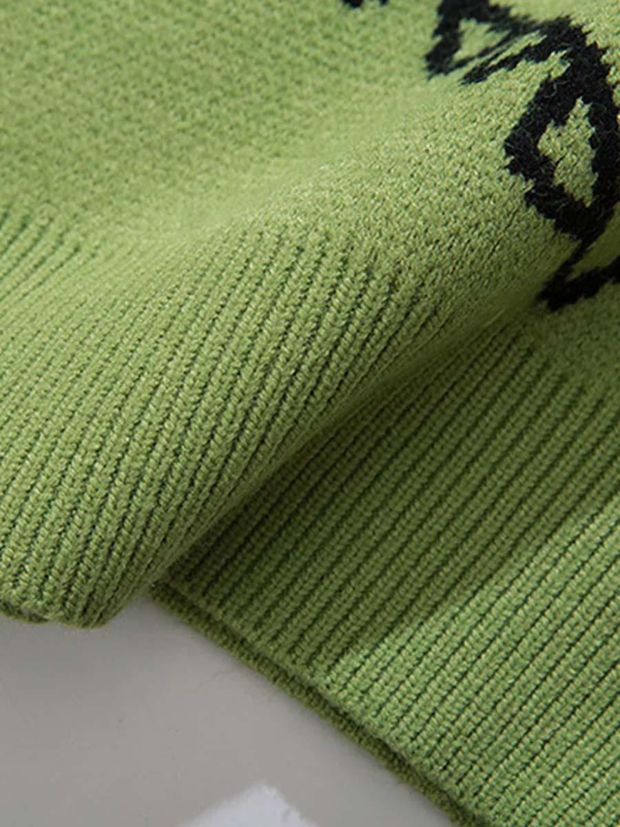 Concert Outfit Cartoon Dinosaur Printed Sweater Concert Outfit Cartoon Dinosaur Printed Sweater