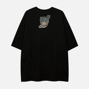 Concert Outfit Cartoon Foam Loose T-Shirt