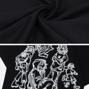 Concert Outfit Cartoon Line Character Print Tee