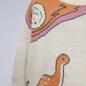 Concert Outfit Cartoon Little Dinosaur Knit Sweater
