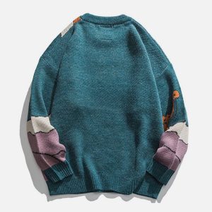Concert Outfit Cartoon Little Dinosaur Knit Sweater