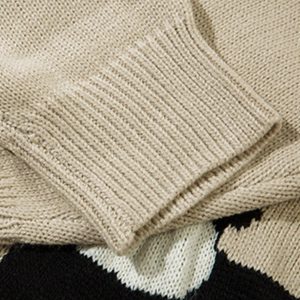 Concert Outfit Cartoon Pets Knitted Cardigan