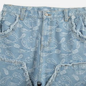 Concert Outfit Cashew Flower Cut Jeans