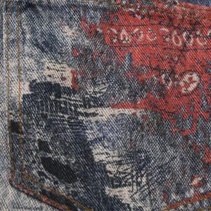 Concert Outfit Cashew Flower Digital Printed Imitation Jeans