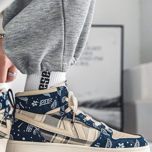 Concert Outfit Cashew Flower High Top Platform Sports Shoes