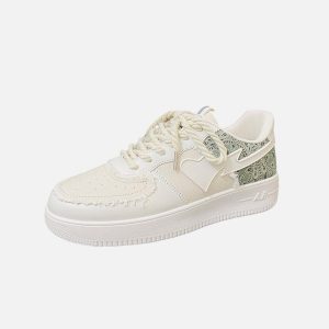 Concert Outfit Cashew Flower Patchwork Canvas Shoes