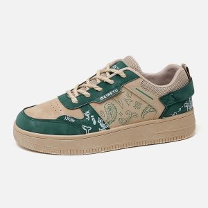 Concert Outfit Cashew Flower Print Men Shoes