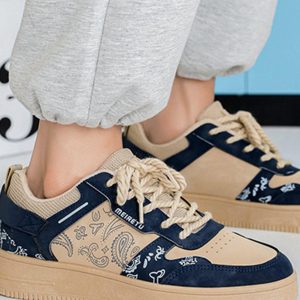 Concert Outfit Cashew Flower Print Men Shoes