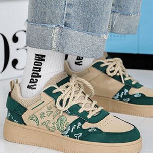 Concert Outfit Cashew Flower Print Men Shoes