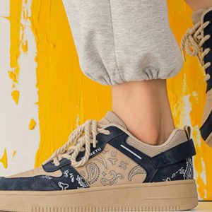 Concert Outfit Cashew Flower Print Men Shoes