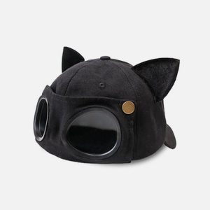 Concert Outfit Cat Ears Aviator Glasses Baseball Hat