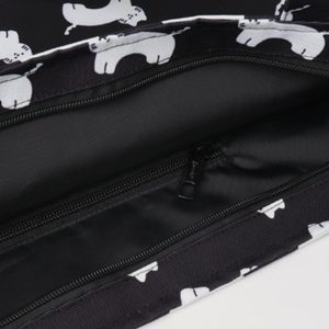 Concert Outfit Cat Print Canvas Shoulder Bag