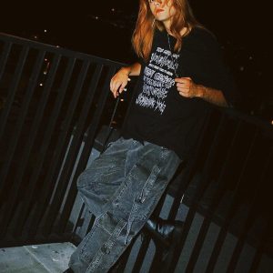 Concert Outfit Chain Decoration Distressed Tee