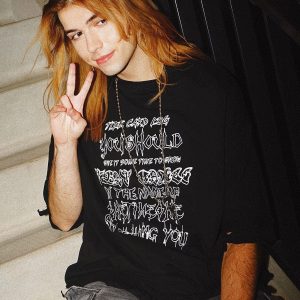 Concert Outfit Chain Decoration Distressed Tee