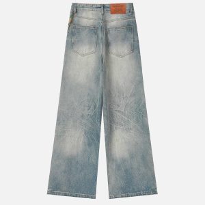 Concert Outfit Chain Washed Graphic Jeans