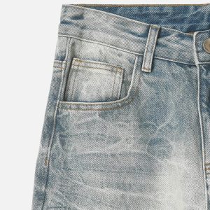 Concert Outfit Chain Washed Graphic Jeans