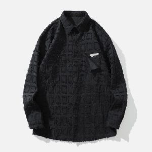 Concert Outfit Check Raw Long-Sleeved Shirt