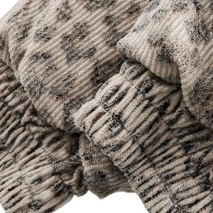 Concert Outfit Cheetah Print Mink Fur Hooded Jacket