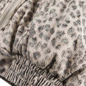 Concert Outfit Cheetah Print Mink Fur Hooded Jacket