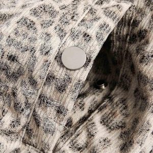 Concert Outfit Cheetah Print Mink Fur Hooded Jacket