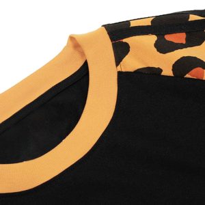Concert Outfit Cheetah Print Raglan Sleeve T-Shirt