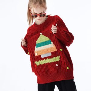 Concert Outfit Christmas Tree Design Sweater