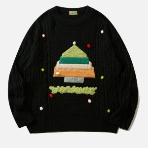 Concert Outfit Christmas Tree Design Sweater