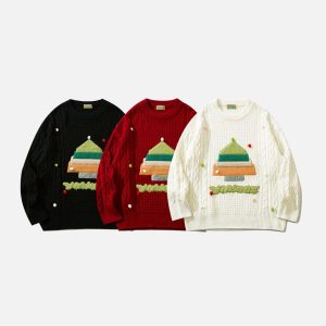 Concert Outfit Christmas Tree Design Sweater